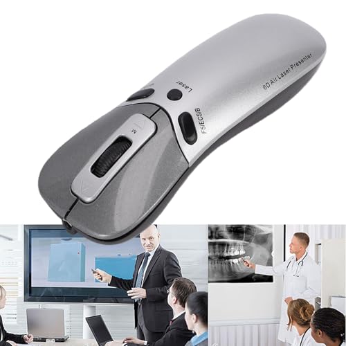 Wireless Presenter Remote, 2.4G 3000000 Clicks Gyroscope Presentation Clicker 15M Effective Distance PPT Clicker Plug, Play Seamless Integration for Computer Laptop