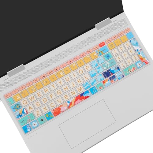 Keyboard Cover for HP Envy x360 15m-bp/bq /2020 2019 HP Pavilion 15/ HP Pavilion x360 15.6” Series/HP Envy 17 17.3" Series/HP Laptop 15t 17t 17-ca0011nr 17-by0040nr, Litter Flowers - color: Litter Flowers