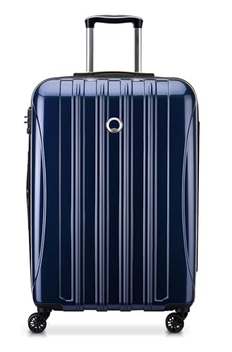 DELSEY PARIS Helium Aero Hardside Expandable Luggage with Spinner Wheels, Blue Cobalt, Checked-Medium 24 Inch - color: Blue Cobalt, size: Checked-Medium 24 Inch
