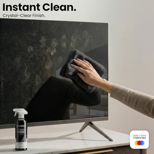 EVEO® Screen Cleaner Spray Kit (Streak-Free) TV Screen Cleaner for Smart TV, LCD, LED, OLED | Computer Screen Cleaner Spray and Wipe Microfiber Cloth - TV, Monitor, Laptop, iPad, Car - 6.7oz 2 Pack - size: 2 Pack