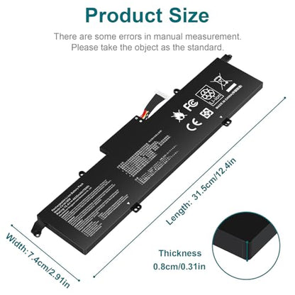 Futurebatt C41N1908 Battery Replacement for Asus ROG Zephyrus G14 GA401II GA401IV GA401IH GA401IU GA401IV GA401IV-BR9N6 GA401Q GA401QH GA401QM - size: C41N1908 14.17*4.33*1.02in