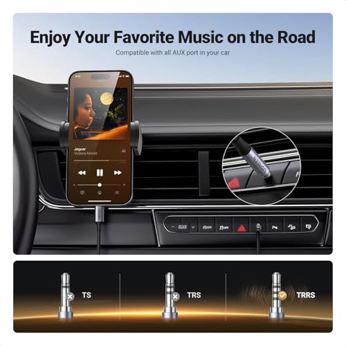 UGREEN USB C to Aux 3.5mm Car Audio Cable TRRS Male Headphone Cord 3.3FT | HiFi DAC 96KHz/24bit, Mic & In-Line Control, TRRS, Compatible with iPhone 17 16 Pro Max Galaxy S26 Pixel 10, for Car Speaker - size: 3.3FT