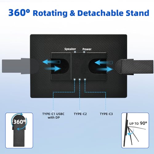 BOSII Portable Monitor for Laptops - Dual 16" IPS FHD 1200P Extended Dual Monitor for Laptop Compatible with Windows Mac Travel Work - size: 16"