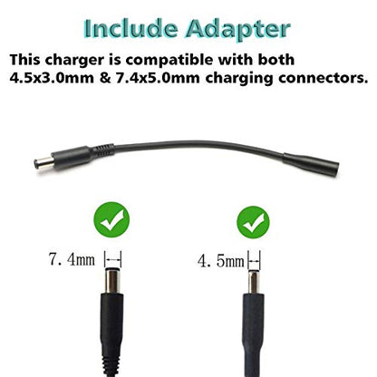 65W AC Charger for Dell Inspiron 11 13 15 17 3000 5000 7000 La65ns2-01 | 19.5V 3.34A Laptop Charger for Dell 3558 3181 5100 5535 5555 5558 5559 5567 XPS 9350 9360 15-5000 17-5000 13-7000 11-3000