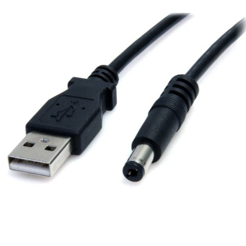 StarTech 3FT USB to Type M Barrel DC Power Cable | USB-A to 5.5mm Type M barrel, 5V DC power, Molded strain relief, Barrel Jack plug, Shielded - size: 3 ft / 1m, style: Type M