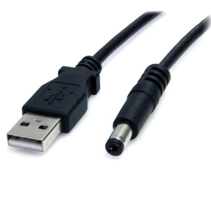 StarTech 3FT USB to Type M Barrel DC Power Cable | USB-A to 5.5mm Type M barrel, 5V DC power, Molded strain relief, Barrel Jack plug, Shielded - size: 3 ft / 1m, style: Type M