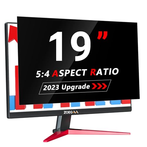 ZOEGAA 19 Inch 5:4 Computer Privacy Screen for Monitor, 19 inch Removable Anti Blue Light Glare Eye Protection Shield, Black Blackout Anti Spy Desktop Security Private Filter - size: 19 inch Computer with 5:4 Aspect Ratio