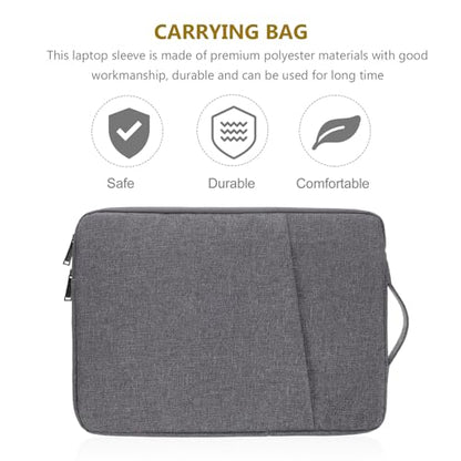 Cabilock Sturdy 15.6-inch Laptop Sleeve and Protective Computer Carrier Bag with Shockproof Padding, Portable Travel Laptop Case in Dark Gray for Business and Outdoor Use