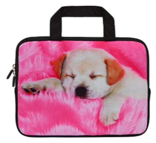 14 15 15.4 15.6 inch Laptop Handle Bag Computer Protect Pouch Holder Notebook Sleeve Neoprene Cover Soft Carrying Travel Case Fit Dell Lenovo Toshiba HP Chromebook ASUS Acer(Cute Dog) - color: Cute Dog