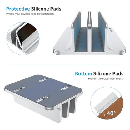 OMOTON Double Vertical Laptop Stand and 3-Slot Vertical Laptop Stand