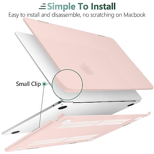 for MacBook Air 15 Inch Case M5 M4 M3 M2 (2026-2023) A3448 A3241 A3114 A2941, Protective Hard Shell Cover Compatible with Touch ID & Liquid Retina Display - Matte Chalk Pink - color: Matte Chalk Pink