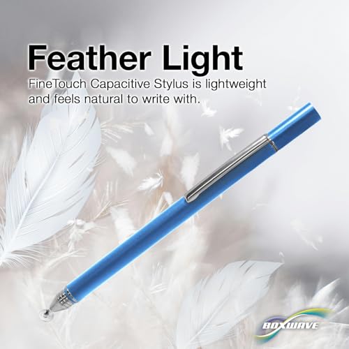BoxWave Stylus Pen Compatible with HP Touchscreen Laptop AMD Ryzen 7 5700U (15.6 in) - FineTouch Capacitive Stylus, Super Precise Stylus Pen - Lunar Blue