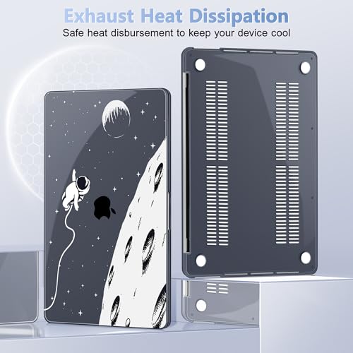 May Chen for MacBook Pro 13 inch Case 2022 2021 2020 Release A2338 M2 M1 A2289 A2251, Plastic Crystal Hard Shell Case Cover for MacBook Pro 13 inch Touch Bar Fits Touch ID, Astronaut Flight - color: Astronaut Flight
