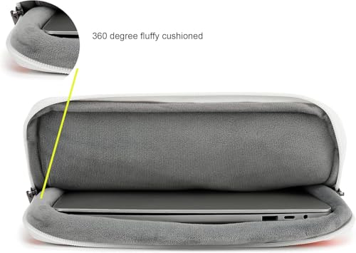 360° Protective Laptop Sleeve Case Bag with 3 Pockets,Handle,Luggage Strap for MacBook Pro 14 inch and 14 inch-14.4 inch Screen Laptop(Grid) - color: Grid, size: 14 inch-14.4 inch
