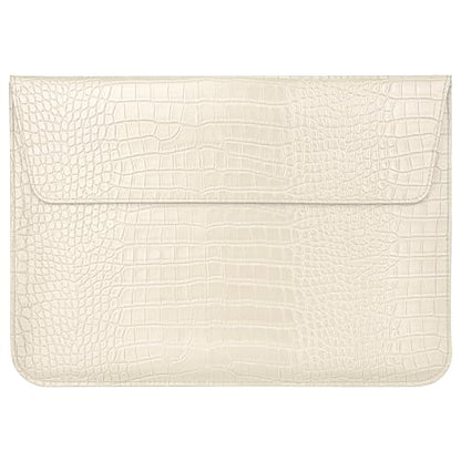 MOSISO Laptop Case 13 inch, 13 inch Laptop Sleeve Compatible with MacBook Neo 13 A18 Pro A3404 Air M4 M3 M2 M1 2026-2018 / Pro M2 M1 2026-2016, Crocodile Grain PU Leather Flap Case Bag, Beige - color: Beige, size: 13 inch