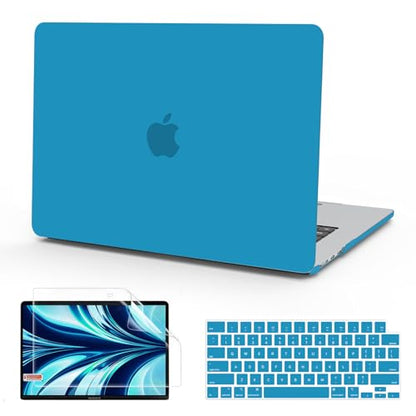 B BELK Compatible with MacBook Air 13 inch Case 2026 2025-2022 M5 M4 M3 M2 | Model A3449 A3240 A3113 A2681, Plastic Hard Shell for MacBook Air 13.6 inch Case&Keyboard Cover&Screen Protector, Aqua Blue - color: Aqua Blue
