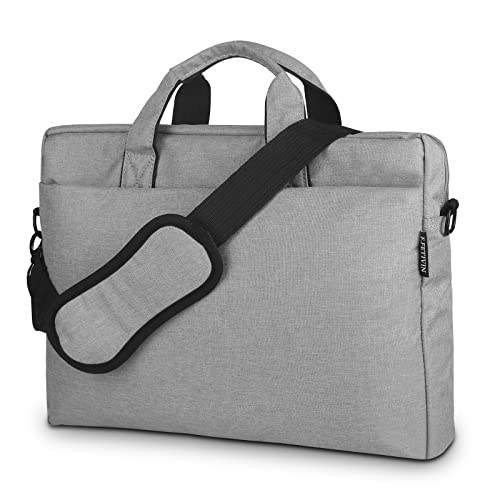 F.FETIVIN 15.6 Inch Laptop Bag, Expandable Briefcase for Men & Women,Slim Laptop Case for Computer,Business/Travel/College - color: Grey, size: 15.6-Inch