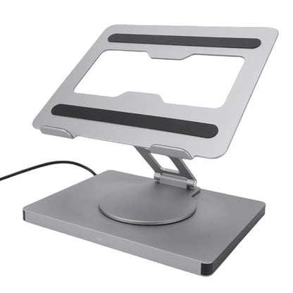 Laptop Docking Station, 10-in-1 USB C Hub with 100W PD Charging, 4K HDMI, Gigabit Ethernet, 360 Degree Adjustable Stand for Desktop Office