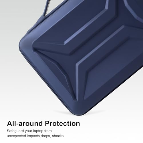 DOMISO 15.6-16 Inch Laptop Hard Case, Waterproof Shockproof Hard Shell Laptop Sleeve Protective Computer Bag for Macbook Pro/Lenovo IdeaPad/HP ENVY/Dell XPS, Navy Blue - color: Navy Blue, size: 15 - 15.6 Inch