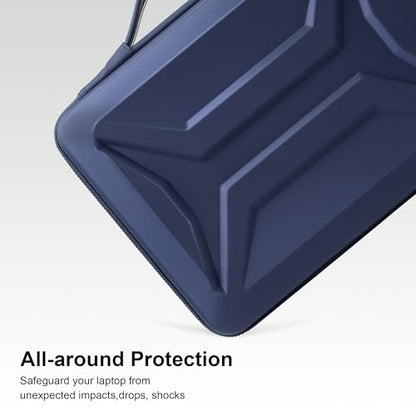 DOMISO 13.3-14 Inch Laptop Hard Case, Waterproof Shockproof Hard Shell Laptop Sleeve Protective Computer Bag for Macbook Pro/Lenovo ThinkPad/Dell XPS/HP Pavilion,Navy Blue - color: Navy Blue, size: 14 Inch