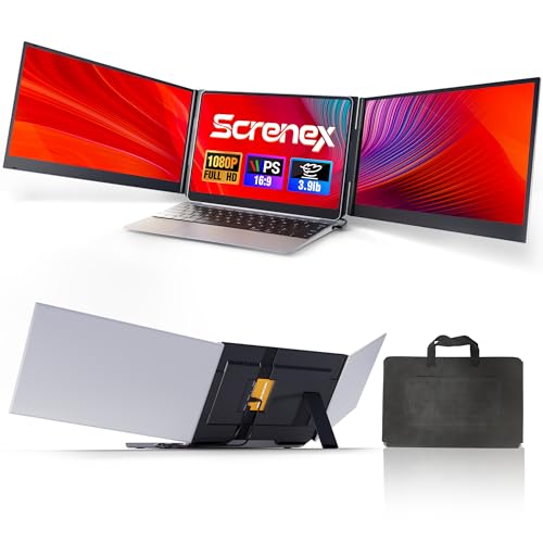 Laptop Screen Extender 15.6" Ultra-Thin, 1080P FHD IPS Dual/Triple Portable Monitor for Laptop, USB-C/HDMI Plug&Play, Fits 17.3" Max Laptops,Travel Screens for Windows/Mac/Chrome/Android/Switch - size: Triple 15.6" Monitor