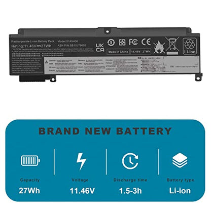 TREE.NB 01AV406 Laptop Battery for Lenovo ThinkPad T460s T470s Series Notebook Internal 00HW038 00HW025 00HW024 01AV462 01AV405 01AV407 01AV408 SB10J79003 L16M3P73 - size: 7.99x2.05x0.31inch 01AV406