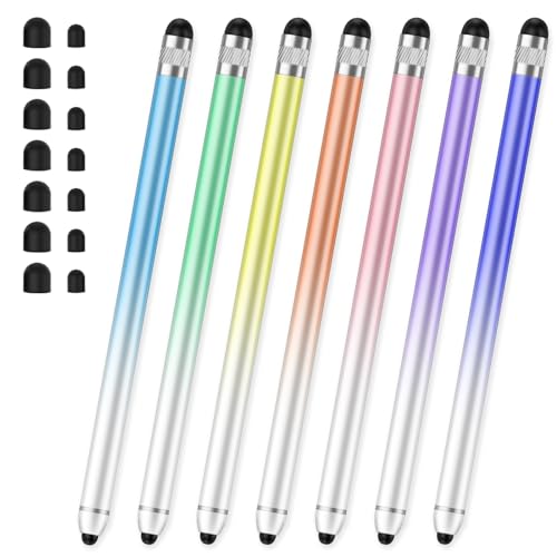 Stylus Pen for Touchscreen, Dual-end High Sensitivity Capacitive Stylus Pen for iPhone/iPad/Android/Samsung/Computer/Tablets, AmberVec Universal Stylists Pens for Touch Screens, 7 Pack - color: 7 Pack