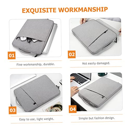 Angoily Laptop Sleeve Lightweight Polyester Carrying Bag Extra Pockets for Accessories Compact and Shock-Absorbent Case for and Laptops