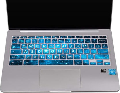Keyboard Cover Skin for HP Chromebook 14 Laptop 14a-na 14a-ne 14a-ca 14a-na0226nr 14a-ne0013dx 14a-na0021nr 14a-na0031wm 14a-ca0030wm 14a-ca0023nr, HP Chromebook 14 Inch Keyboard Protector, Blue Star - color: Blue Star