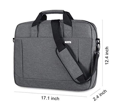Voova 15.6-15 Inch Laptop Bag, Computer Bag, MacBook Bag, Gray | Expandable splash-proof laptop messenger bag with removable strap; fits notebooks, MacBook, HP, Dell, Lenovo and Asus - color: Gray, size: 14-15.6 Inch
