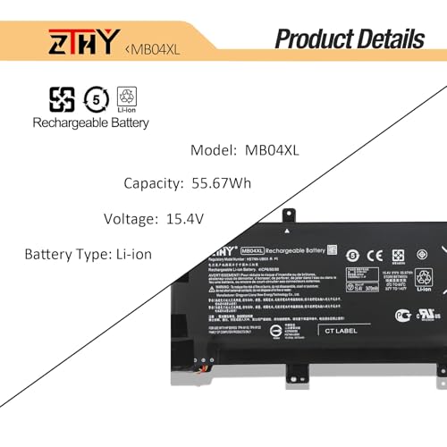 MB04XL Battery for HP Envy X360 Convertible M6-AQ M6-AR 15-AQ 15-AR 15t-AQ | M6-AQ105DX M6-AQ103DX M6-AQ003DX M6-AR004DX 15-AQ273CL 15-AR0xxx 15-AQ173CL 15-AQ267CL 15T-AQ100 15T-AQ200 844204-850 Battery - size: 10.43*4.53*0.2 inch MB04XL