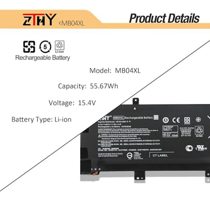 MB04XL Battery for HP Envy X360 Convertible M6-AQ M6-AR 15-AQ 15-AR 15t-AQ | M6-AQ105DX M6-AQ103DX M6-AQ003DX M6-AR004DX 15-AQ273CL 15-AR0xxx 15-AQ173CL 15-AQ267CL 15T-AQ100 15T-AQ200 844204-850 Battery - size: 10.43*4.53*0.2 inch MB04XL