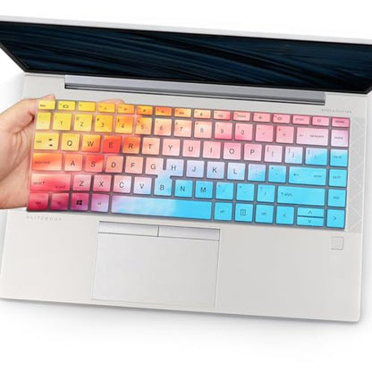 Keyboard Cover for HP EliteBook 840 G7 G8 14 Inch Notebook, HP EliteBook 845 G7 G8 14 Inch Notebook PC Model Laptop US Layout Keyboard Skin(Not for HP Elitebook 840 G5/G6)-Dazzling - color: Dazzling