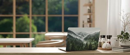 Laptop Skin Sticker Cover Decal Mountain Designs - Universal Size - Fits All laptops up to a 16” Diagonal Size | Easy to Apply, Remove and Change Styles (Mountain Forest)