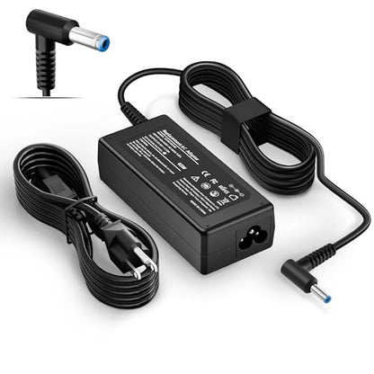 Laptop Charger Compatible with HP Laptop 65W 45W Computer Charger Smart Blue Tip Power Adapter - color: Black2