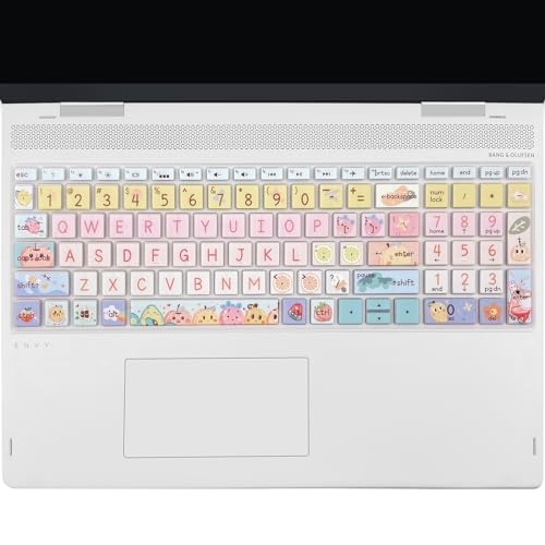 Keyboard Cover for HP Envy x360 15.6''Series/HP Pavilion 15/ HP Pavilion x360 15.6” Series/HP Envy 17 17.3" Series/HP Laptop 15t 17t 17-ca0011nr 17-by0040nr,Cute Fruits - color: Cute Fruits
