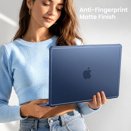 B BELK for MacBook Air 13 inch Case M5/M4/M3/M2 Official Midnight Clear | Scratch-Resistant & Reinforced Anti-Cracking Hard Shell for MacBook Air 13.6 inch Case 2026-2022 (A3449 A3240 A3113 A2681) - color: Frosted Midnight