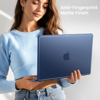 B BELK for MacBook Air 13 inch Case M5/M4/M3/M2 Official Midnight Clear | Scratch-Resistant & Reinforced Anti-Cracking Hard Shell for MacBook Air 13.6 inch Case 2026-2022 (A3449 A3240 A3113 A2681) - color: Frosted Midnight