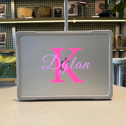 Batianda Ultimate Custom Name Case for MacBook Air 13 Inch 2018-2020 | Add Your Name or Initials, Lightweight Slim Design, Carbon Fiber Side Texture, Matte Hard Shell, Fits Model A2337/A2179/A1932 - color: Customizable Name