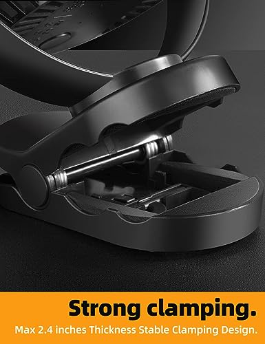 6'' Portable Hanging RV Tent fan with Remote Control,10000mAh Battery Camping Fan with LED light and Timer, 40 Hours Working Time Rechargeable Clip Fan, as Emergency Power - Black - style: 6'' Rechargeable Camping Fan