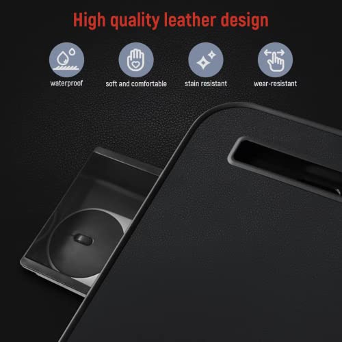 Laptop Desk for Bed, Lap Desks Trays with Double Storage Drawers, Adjustable Premium Leather Laptop Stand with Extra Drawstring Bag, Foldable Lap Table for Eating, Working, Writing and Drawing | Adjustable PVC Leather Surface Laptop Bed Stand for Working,