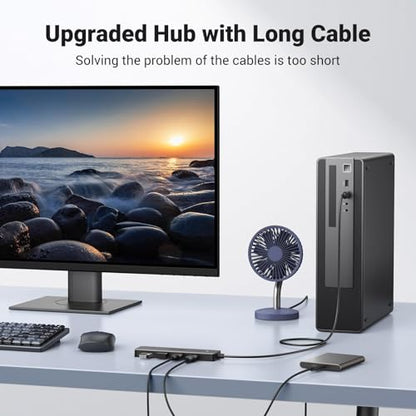 UGREEN USB 3.0 Hub, 4 Ports USB A Splitter Ultra-Slim USB Expander, 2 ft | 5Gbps Data Transfer for Mouse, Keyboard, Flash Drive, U Disk, Printer Compatible with Laptop, Desktop PC, Xbox, PS5, and More - size: ['2 feet'], style: USB-A