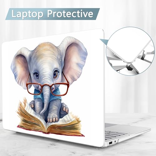 Mektron Printed Case for 2025 Microsoft Surface Laptop Windows 11 Copilot+ PC Surface Laptop 13 inch Touchscreen Display Cover Fits Model 2095, Cute Elephant C341 - color: Cute Elephant C341