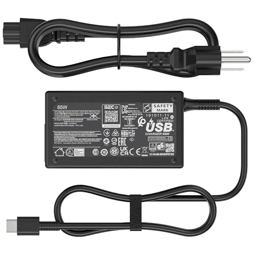 65W USB-C Charger Compatible with HP EliteBook Envy x360 | 20V 3.25A Type-C Adapter. Fits ProBook, Spectre, Pavilion, Chromebook, ZBook, G8-G11. Replaces L65505-002 TPN-DA20.