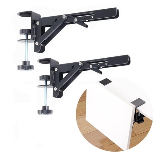 Under Desk Keyboard Tray Support Bracket Adjustable Desktop Extension Board Stand Clamp-on Keyboard Holder Arm Rest Tray Extension Plate Support Rack for Desk, NO Board/Tray, 1 Set (Style02) - style: Style02