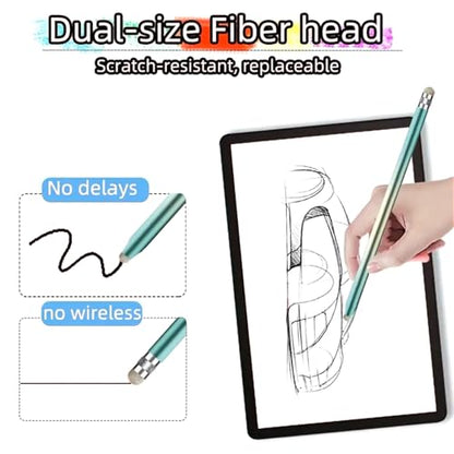 MultiDevice Capacitive Digital Pen High Accuracy Writing Tool Touch Lightweight Design for Drawing Note Taking Digital for Tablets - color: Green and golden