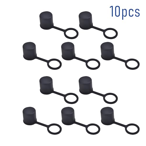 10 PCS BNC-B Port Anti-dust Plugs, Silicone Covers Caps Stoppers, Port Protector for Laptop, Phone, ID; 0.35" - size: BNC-B/Black/10 PCS