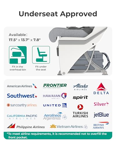 BAGSMART Small Underseat Carry on Luggage with Wheels, 16 inch Small Under Seat Luggage, Lightweight Travel Suitcase for Women, Dark Gray - color: Grey