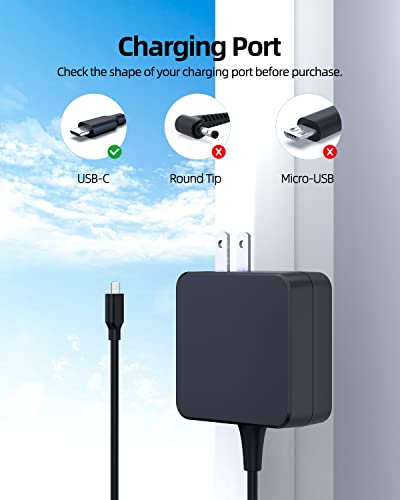 Superer Fast Charger Fit for Asus Chromebook USB C, 45W
