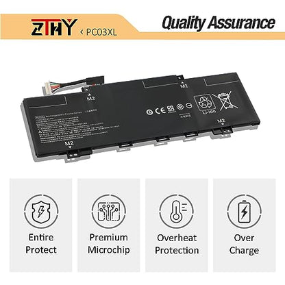 PC03XL Battery for HP Pavilion X360 15-er 15t-er 14-dw 14-dy 14-cd 14m-dy | 14-ek 15-er0xxx 14-dw0xxx 14m-dy0xxx 14-dy0xxx Aero 13-be 13-be0xxx Envy x360 2-in-1 laptop 14-es 14t-es 14-es0xxx 14t-es0xxx - size: 9.6*3.54*0.23 inch PC03XL